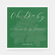 Floresta Elegante & Verde Salvia "Oh Baby" Chuveir