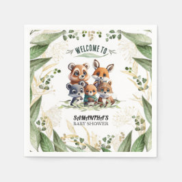 Guardanapo De Papel Floresta Encantada: Celebrando o Bebê Napkins