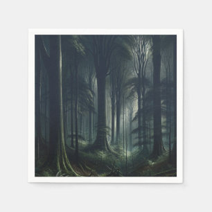 Guardanapo De Papel Floresta Escura ao Crepúsculo Doce 16
