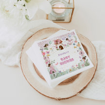 Floresta Floral Chá de Bebê Rosa Rosa