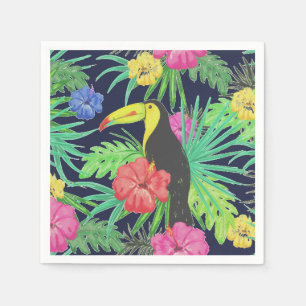 Guardanapo De Papel Floresta Tropical de Tucano e Folhas