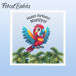 Guardanapo De Papel Floresta Tropical Selva Macaw Safari Pássaro