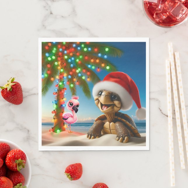 GUARDANAPO DE PAPEL FLORIDA CHRISTMAS PARTY NAPKINS (Insitu)