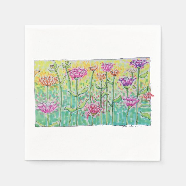 Guardanapo De Papel Flower Field (Frente)