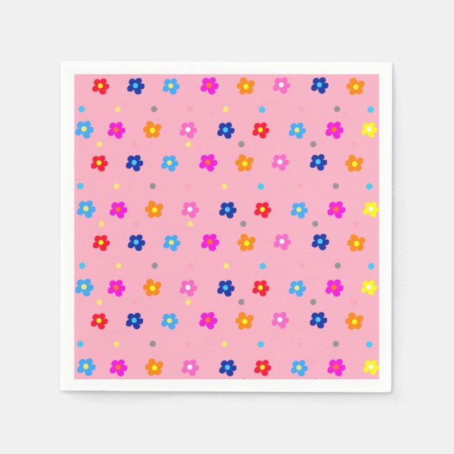 Guardanapo De Papel Flower Power Party (Frente)