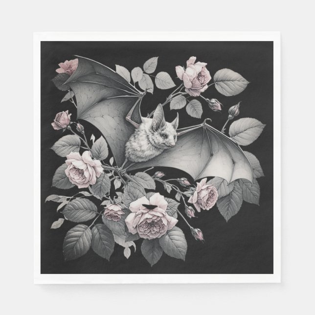 Guardanapo De Papel Flying Bat Halloween (Frente)