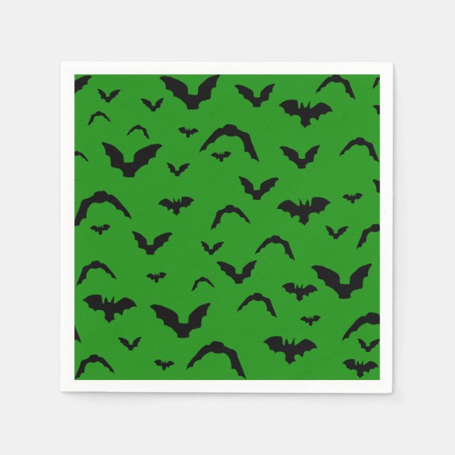 Guardanapo De Papel Flying bats on green (Frente)