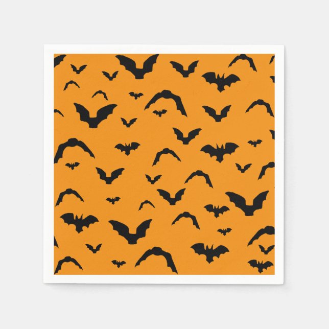 Guardanapo De Papel Flying bats on orange (Frente)