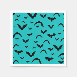 Guardanapo De Papel Flying bats on teal