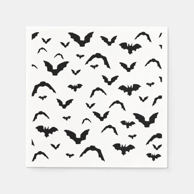 Guardanapo De Papel Flying bats on white (Frente)