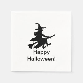 Guardanapo De Papel Flying Witch - Happy Halloween -
