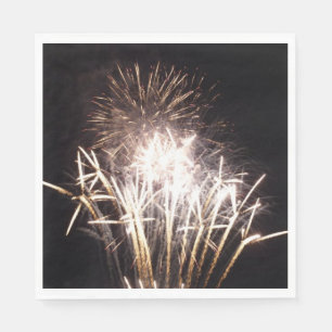 Guardanapo De Papel Fogos de artifício brancos e Dourados I Celebraç