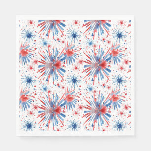 Guardanapo De Papel Fogos de artifício brancos vermelhos Nápoles