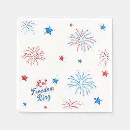 Guardanapo De Papel Fogos de artifício Patrimônio do 4º Dia da Indepen