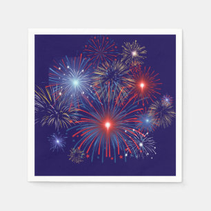 Guardanapo De Papel Fogos de artifício patrióticos