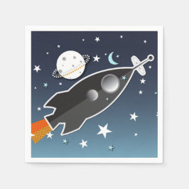 Guardanapo De Papel Foguete Espacial decolar Festa de Aniversário