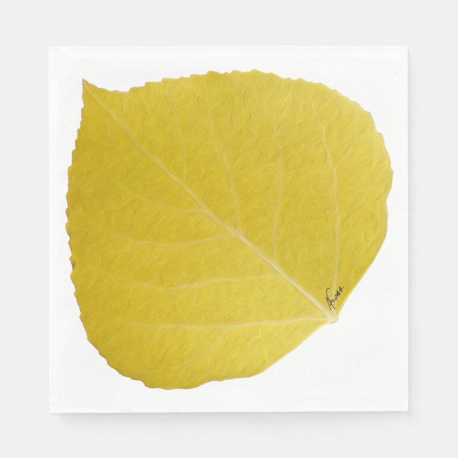 Guardanapo De Papel Folha Amarela Aspen #5 (Frente)