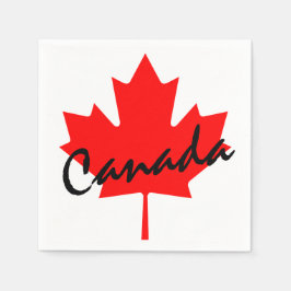 Guardanapo De Papel Folha de Bordo de Canadá Vermelho