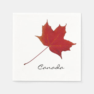 Guardanapo De Papel folha de bordo vermelha canadense