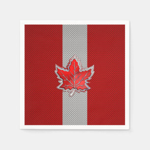 Guardanapo De Papel Folha de bordo vermelha canadense em olhares da