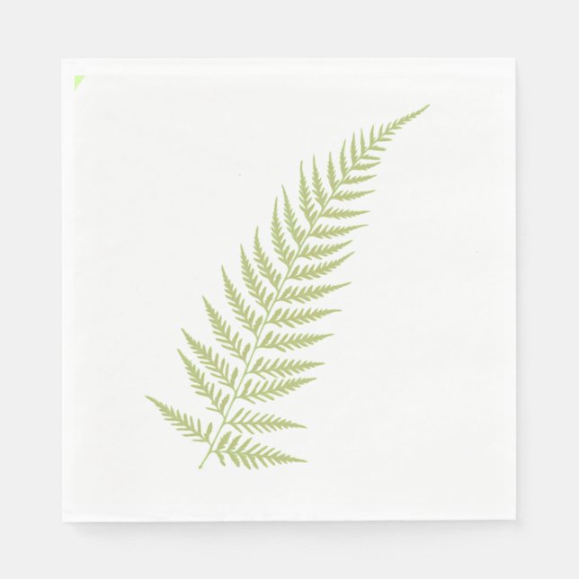 Guardanapo De Papel Folha de Fern Botânica Pressionada - Misturar e Co (Frente)