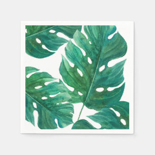 Guardanapo De Papel Folha de Palma Verde Tropical Casamento de Verão H
