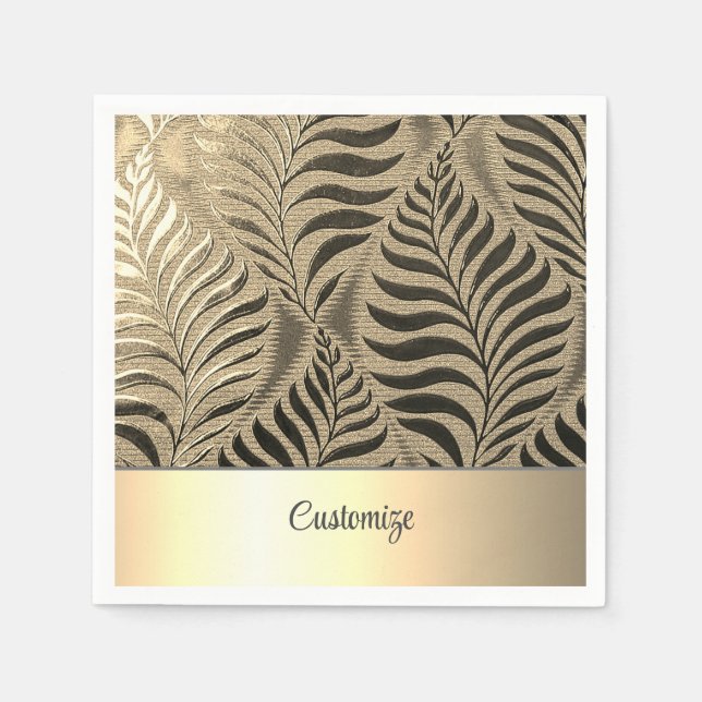 Guardanapo De Papel Folha Dourada Personalizada Motif 2 (Frente)