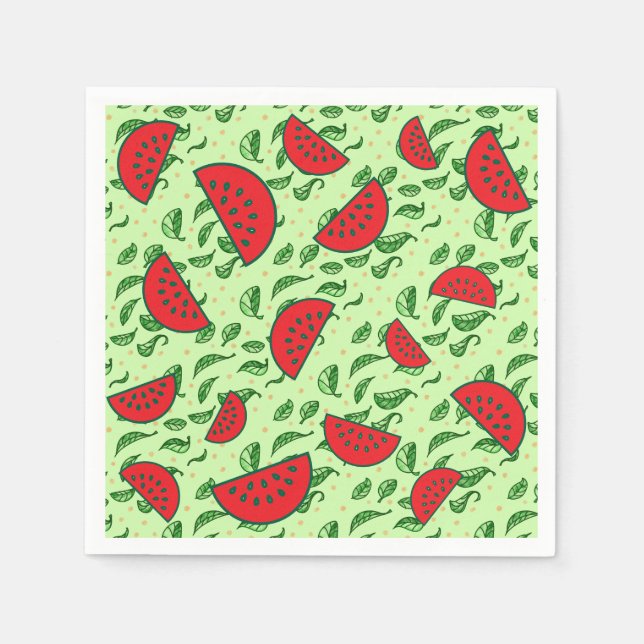 Guardanapo De Papel Folha e Melancias (Frente)