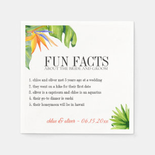 Guardanapo De Papel Folha tropical dos fatos de divertimento