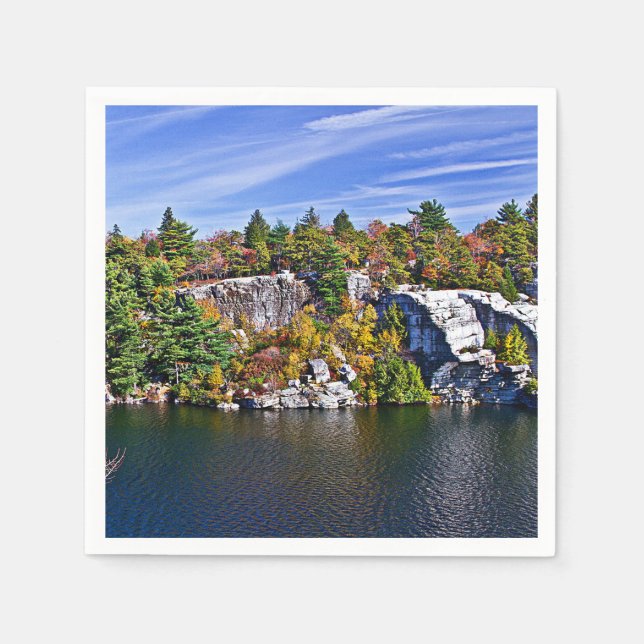 Guardanapo De Papel Folhagem de outono em torno do lago Minnewaska (Frente)