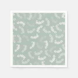 Guardanapo De Papel Folhas Botânicas Verde Teal  