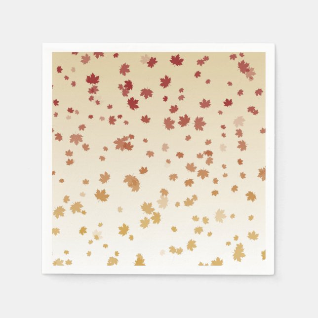 Guardanapo De Papel Folhas de Ação de Graças (Frente)