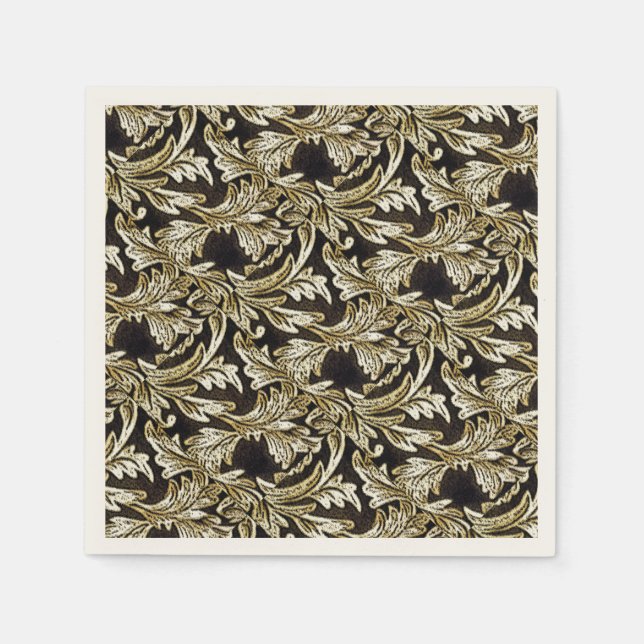 Guardanapo De Papel Folhas De Bronze (Frente)