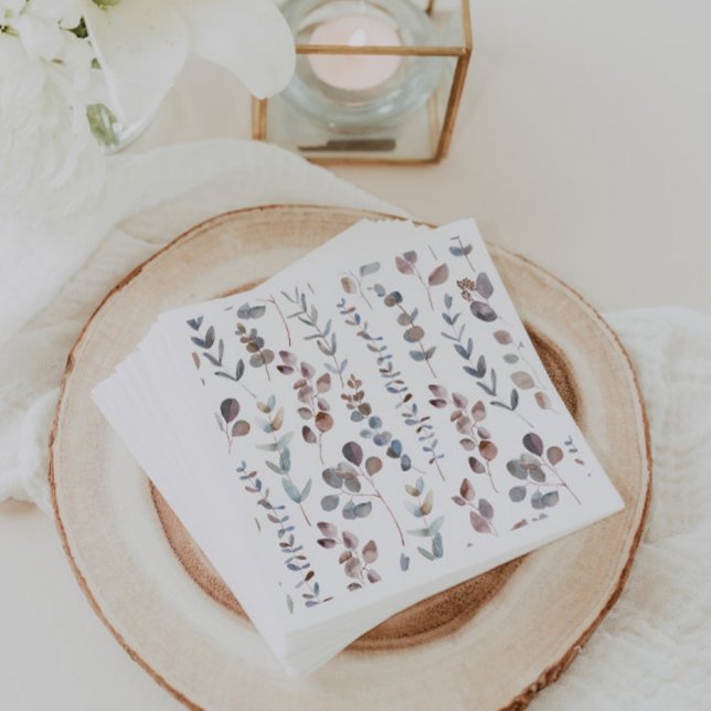 Guardanapo De Papel Folhas de Eucalipto em Aquarela Lindas (Criador carregado)