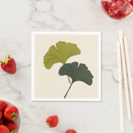 Guardanapo De Papel Folhas de Ginkgo Cores de Fundo Personalizáveis