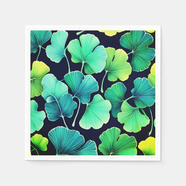 Guardanapo De Papel Folhas de Ginko biloba (Frente)