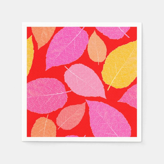 Guardanapo De Papel Folhas de outono. (Frente)