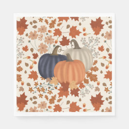 Guardanapo De Papel Folhas de outono Russas de Pumpkins Flores Selvage