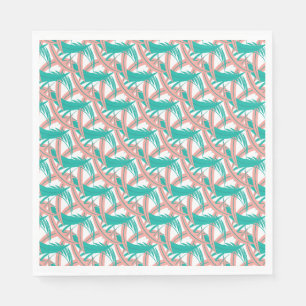 Guardanapo De Papel Folhas de Palmeira Tropicais Luau Verde Coral