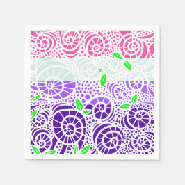 Guardanapo De Papel Folhas de primavera e caracóis de caracóis