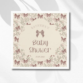 Guardanapo De Papel Folhas de Sálvia Pequena Abóbora Arco de Bebê