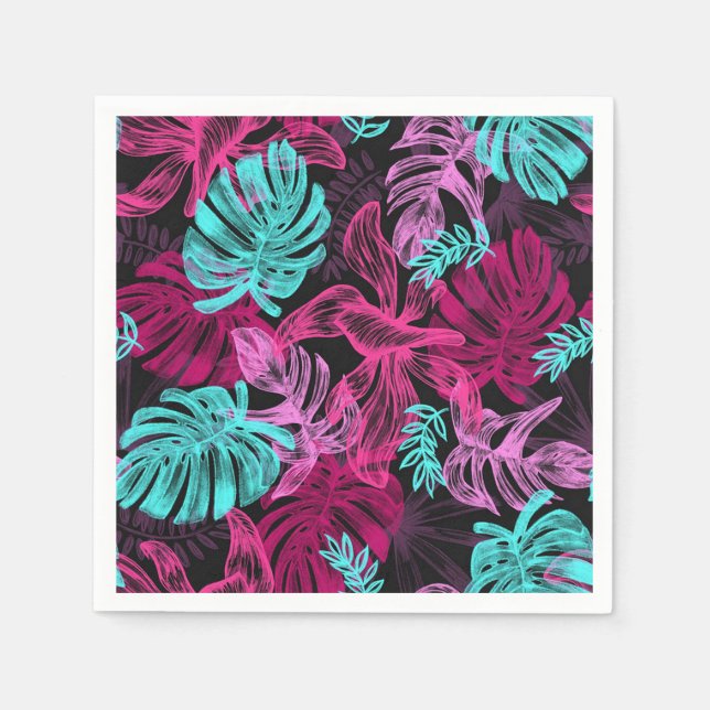 Guardanapo De Papel Folhas tropicais (Frente)