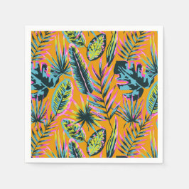 Guardanapo De Papel Folhas Tropicais Havaianas E Plantas Padrão-Impres