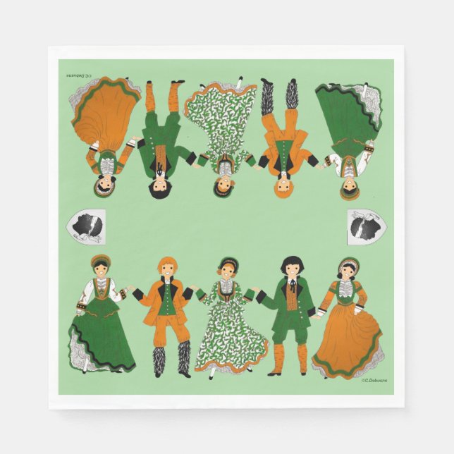 Guardanapo De Papel Folklore de Corse, France (Frente)