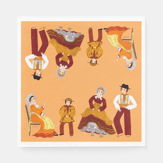 Guardanapo De Papel Folklore de Lorraine, France (Frente)