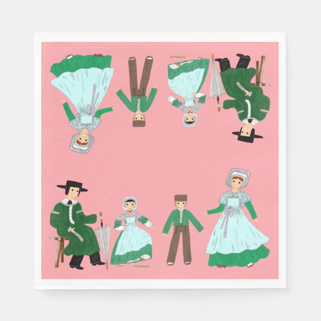 Guardanapo De Papel Folklore du CENTRE, France (Frente)