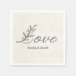 Guardanapo De Papel Fonte de Amor de Aniversário com Folhas 
