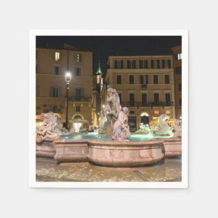 Guardanapo De Papel Fonte de Netuno na Piazza Navona - Roma