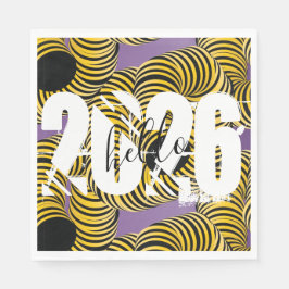 Guardanapo De Papel Fonte Negrito Trippy Ano Novo 2026