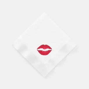 Guardanapo De Papel Fonte Rich Red Lipstick Kiss